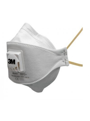 [3M 原廠獨立包裝] 3M™ Aura™ FFP1 拋棄式帶呼氣閥口罩 9312+ (1盒10個) 附送2個口罩用透明膠袋